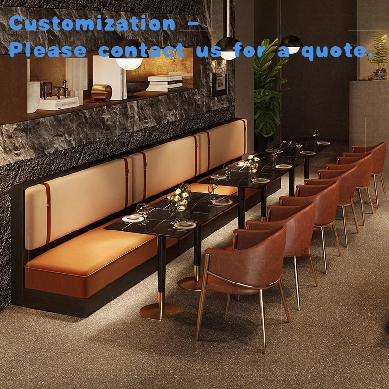 custom.HUALIN Modern Style Theme Restaurant Hotel Cafe bar Restaurant Dining Table Dining Chair Sofa Card Combination
