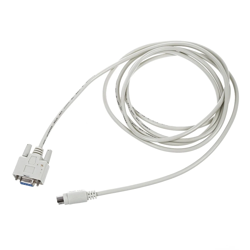 Cable de descarga Mini Din RS232, a 8P DB9P, blanco, 8,2 pies para DVP-EH PLC, 5 uds.