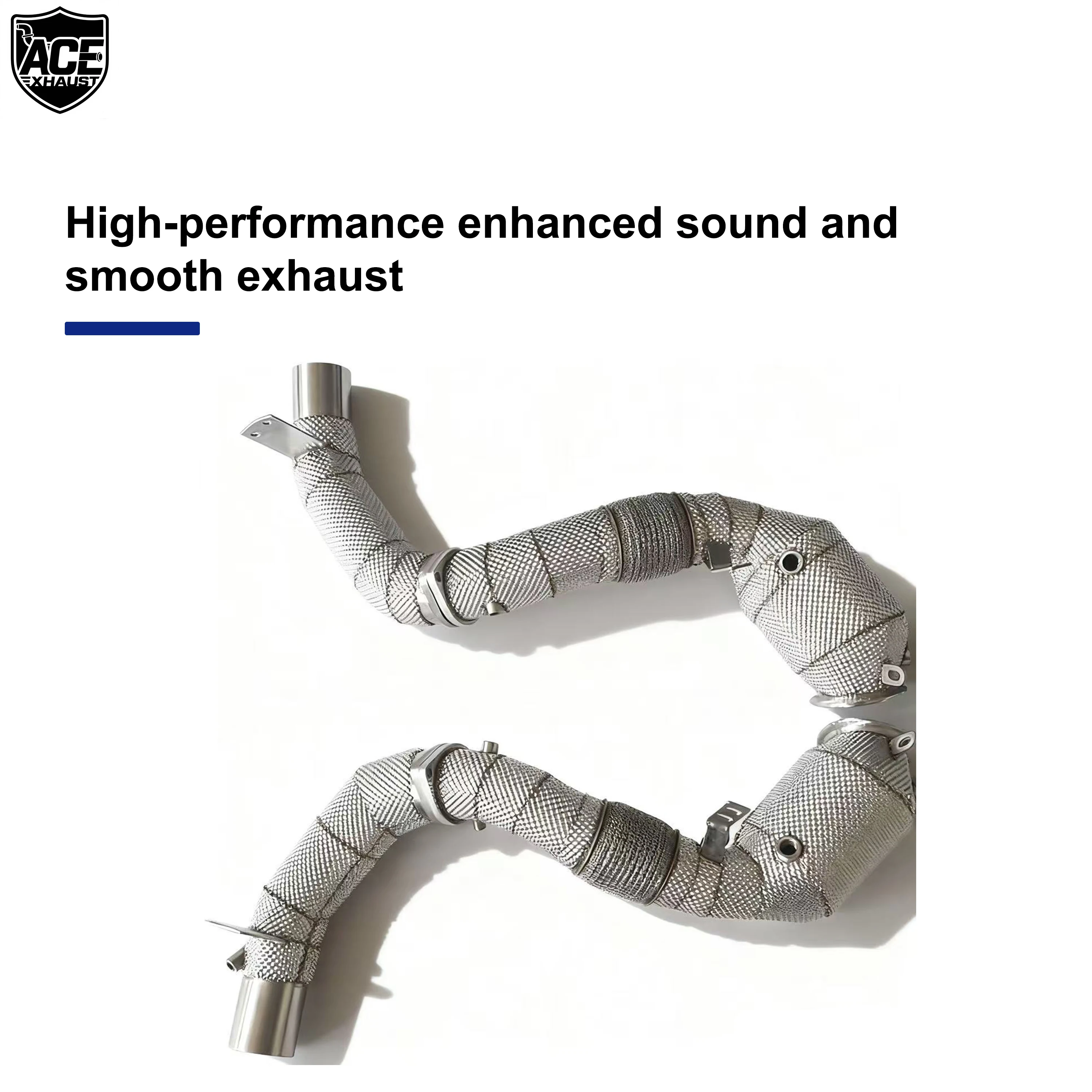 ACE Auspuffrohr für BMW m550i 750i m850i X5 X6 X7 M50i N63 4.4T V8 Downpipe mit Hitzeschutz SUS304 Performance Auspuffkrümmer – Detail 6