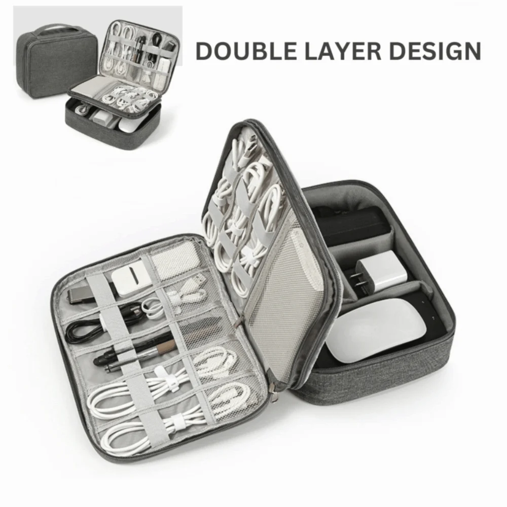 

Dust-proof Digital Storage Bag Zipper Prevent Scratches Charger Storage Bag Protective Wear-resistant Digital Accessories Bag