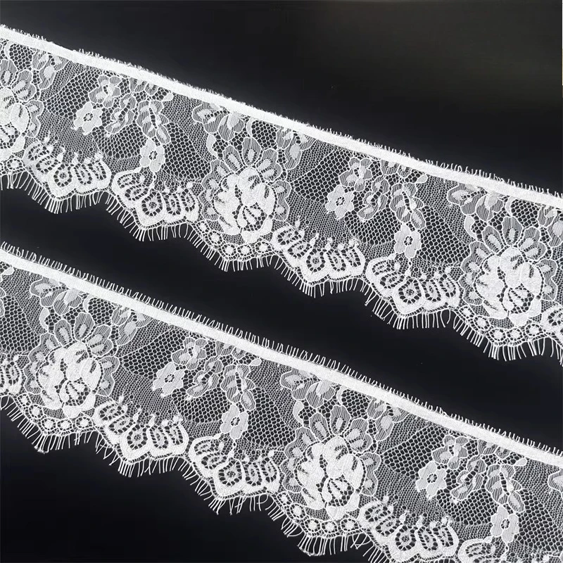 

9.5cm wide exquisite single-sided eyelash lace fabric DIY clothing underwear skirt collar edge decoration accessories