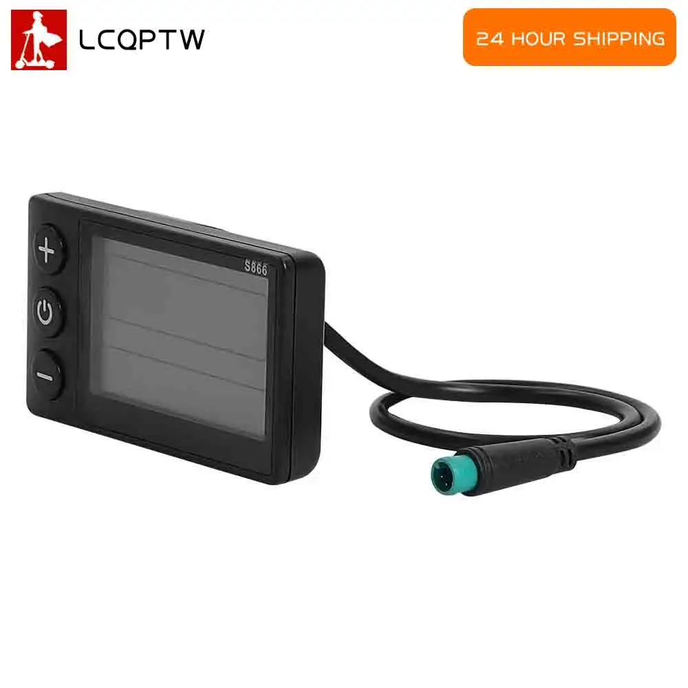 

S866 E-Bike Riding Display LCD Display Upgraded Portable Dashboard Screen 24V 36V 48V For Electric Scooter/Bike Replacement Part