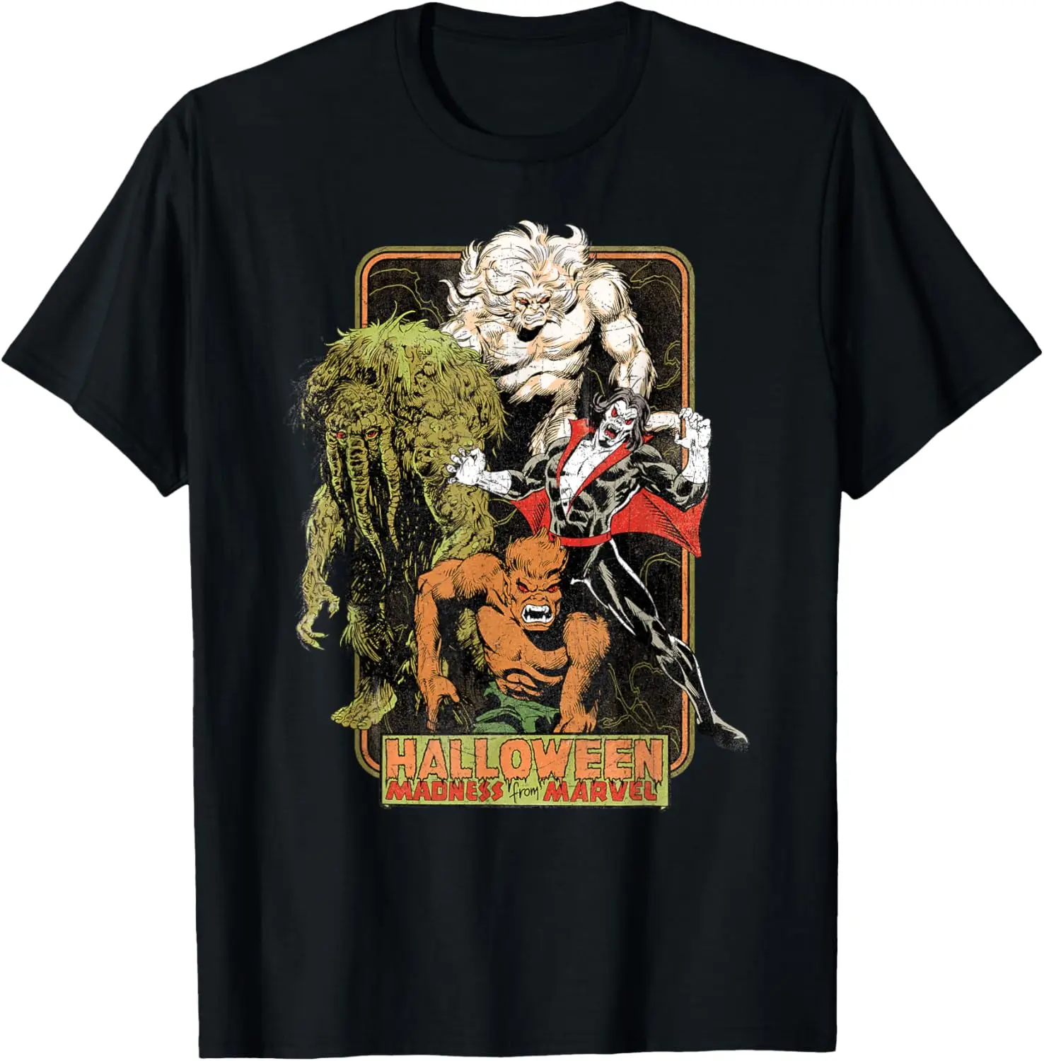 Marvel Strange Tales Monsters Halloween Madness Distressed T-Shirt