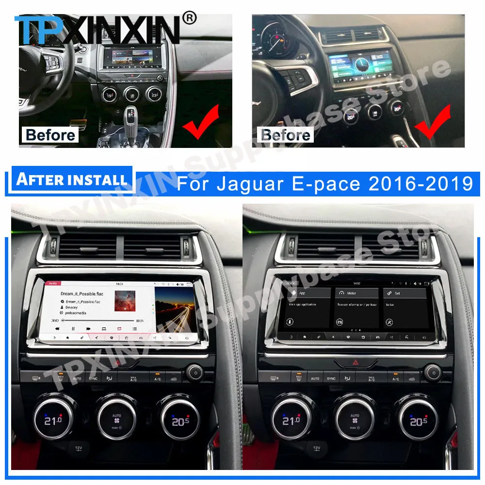 Android 13 Autoradio GPS Automotive Multimedia For Jaguar E-pace E pace 2016 2017 2018 2019 2020 Car Radio Coche With Bluetooth