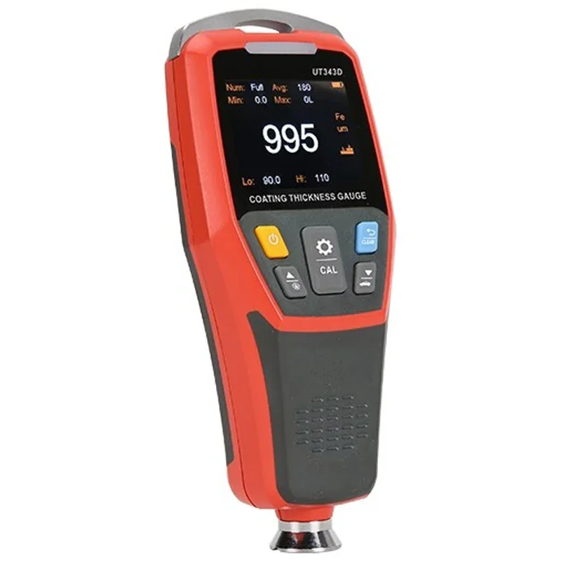 

UT343D Car Paint Coating Thickness Gauge Digital Meter Film Tester NFE Measurement Electroplate Metal Ferrous Materials