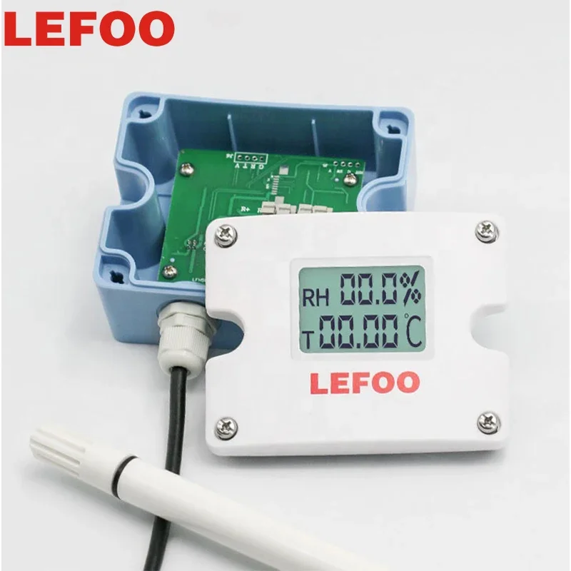 LEFOO split type Temperature and Humidity sensor transmitter 4-20ma temp and humid sensor with lcd display