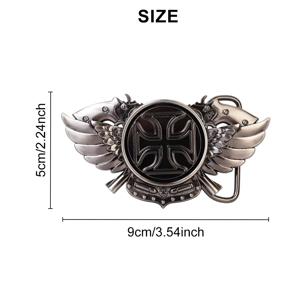 เข็มขัดวินเทจปรับหัวเข็มขัดโลหะเข็มขัดแฟชั่นสําหรับผู้ชาย Punk Western คาวบอยสายรัดเอวสไตล์หัวเข็มขัด