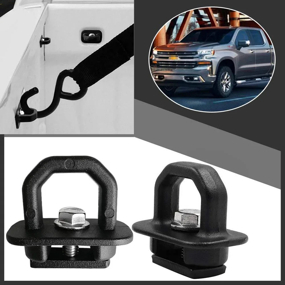 

Car Tie Down Anchor Bed Side Wall Clip for Ford Chevy Silverado GMC Sierra Colorado Canyon Cargo Pickup Truck Rear Trunk Hook