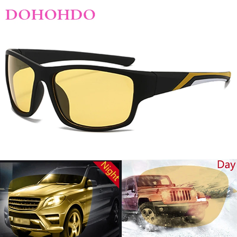 

Outdoor Sport Polarized Sunglasses Men Brand Drive Anti-Glare Sun Glasses UV400 Protection Retro Car Driver Night Vision Woman