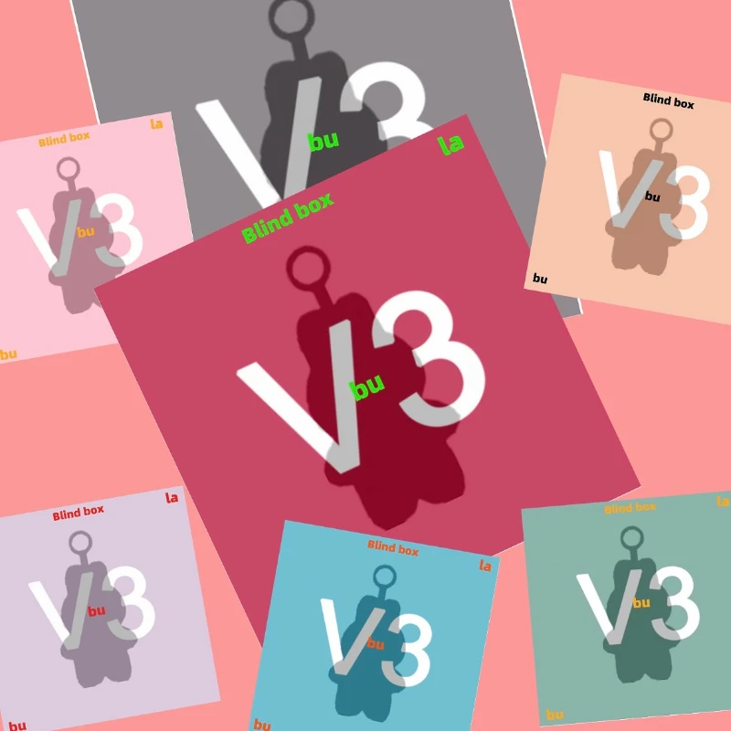 @ منتج الشراء الأكثر مبيعًا سلسلة lapupu V3 لعبة تيدي من الفينيل شخصية متحركة صندوق مفاجآت غامض سلسلة مفاتيح هدية صورة متحركة