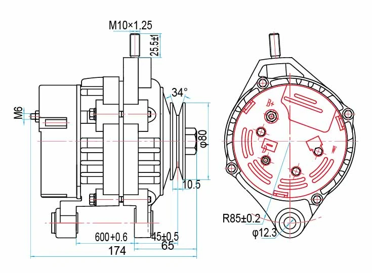 Suitable Car Alternator for 12V/100A  LADA  21083701010  2107 21073