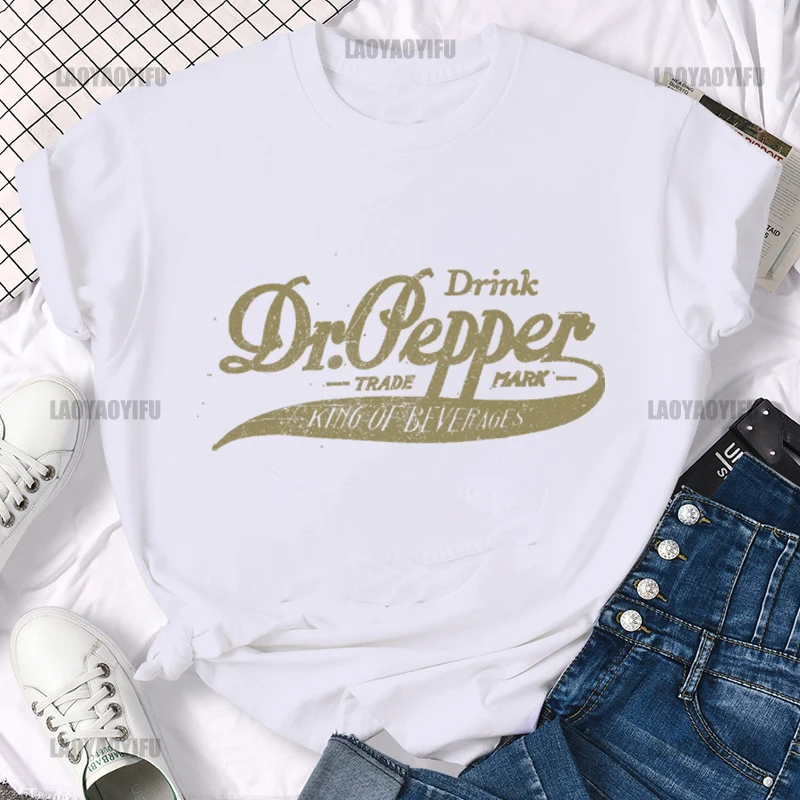 

Drink Dr. Pepper T-Shirt Printing Shirt Summer Casual Men's T-Shirt Fashion Short Sleeve Clothing Streetwear Hip Hop Cotton