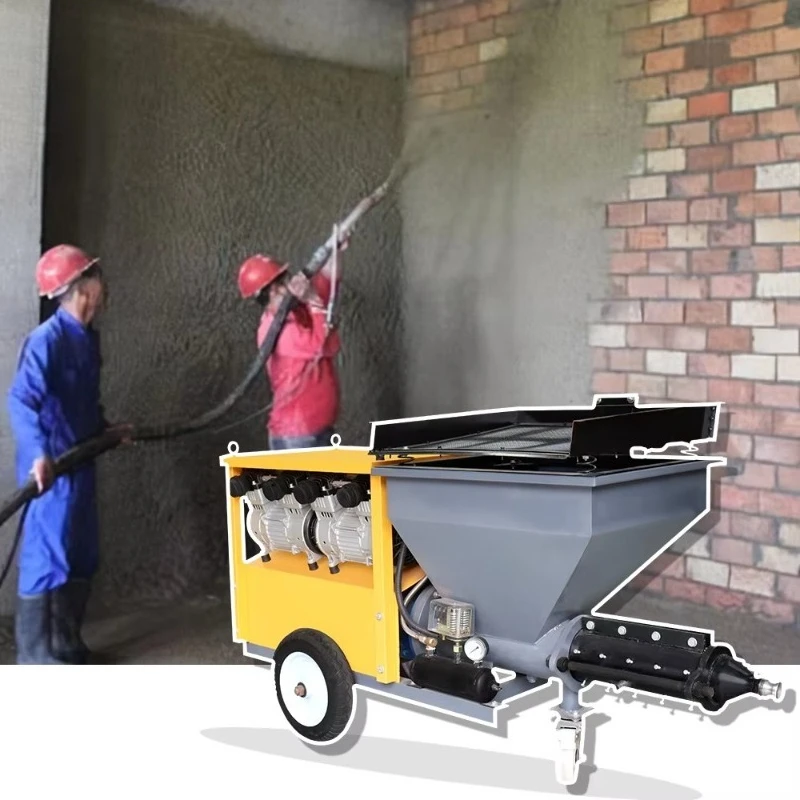 Electric Concrete Mortar Spraying Pumping Mortar Spray Plaster Rendering Machine Cement Mortar Plastering Spraying Machine