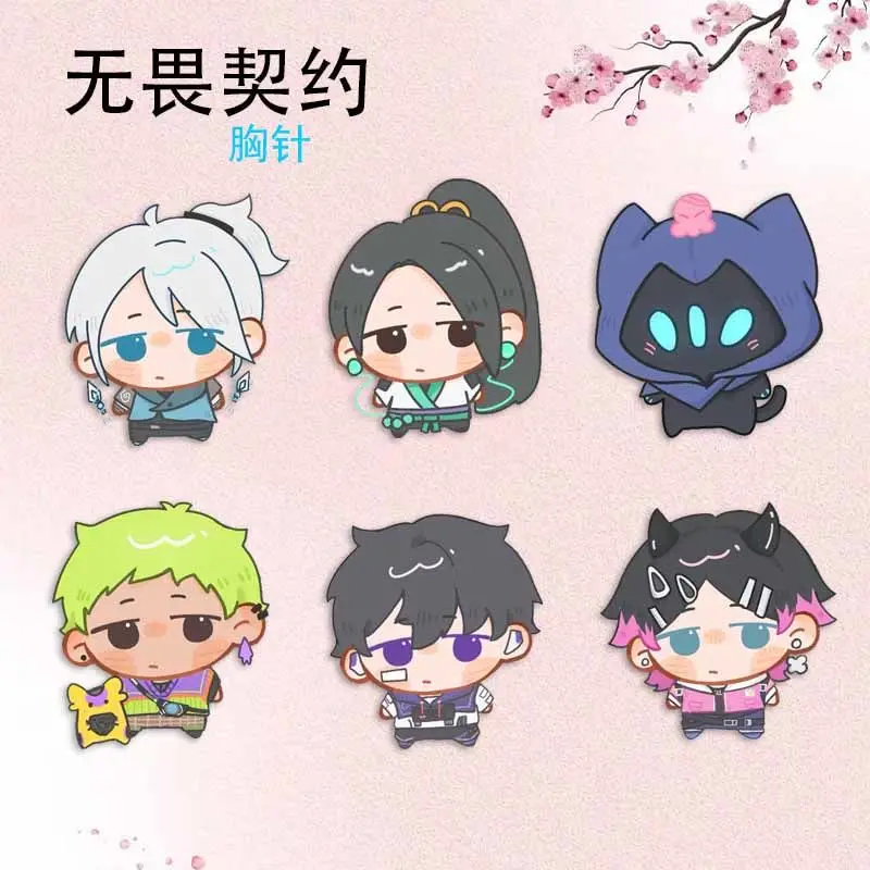 VALORANT أنيمي بروش شارات لعبة راينا اومين سكاي دبابيس الإكسسوارات لحقيبة الملابس قلادة الاطفال الأصدقاء هدية لمحبي اللعب كوس #1