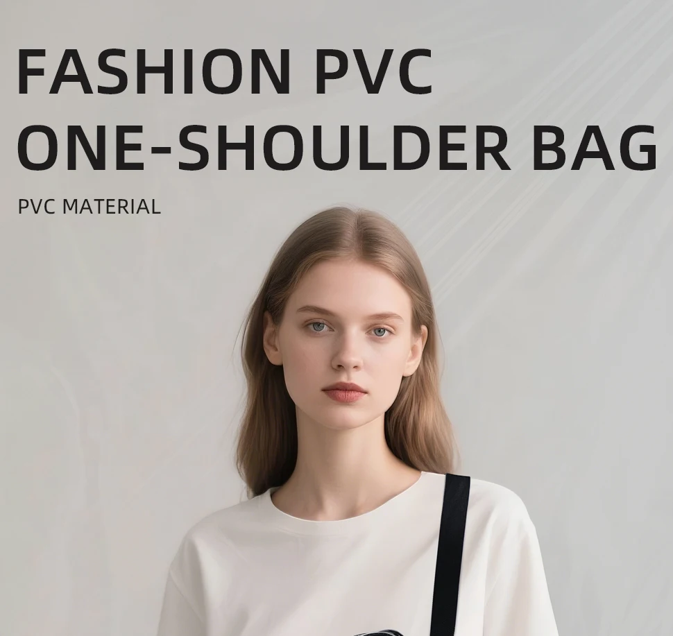 TINYAT Damen-Umhängetasche aus PVC-Material, transparent, wasserdicht, leicht, Umhängetasche, Konzert, Stadionveranstaltungen, Patry, Brusttasche – Detail 1