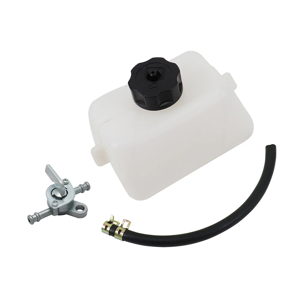 

Plastic Fuel Tank Assembly with Fuel Petcock Valve & Fuel Hose Line Universal for Dirt Pit Bike ATV Off Road Motorcycle