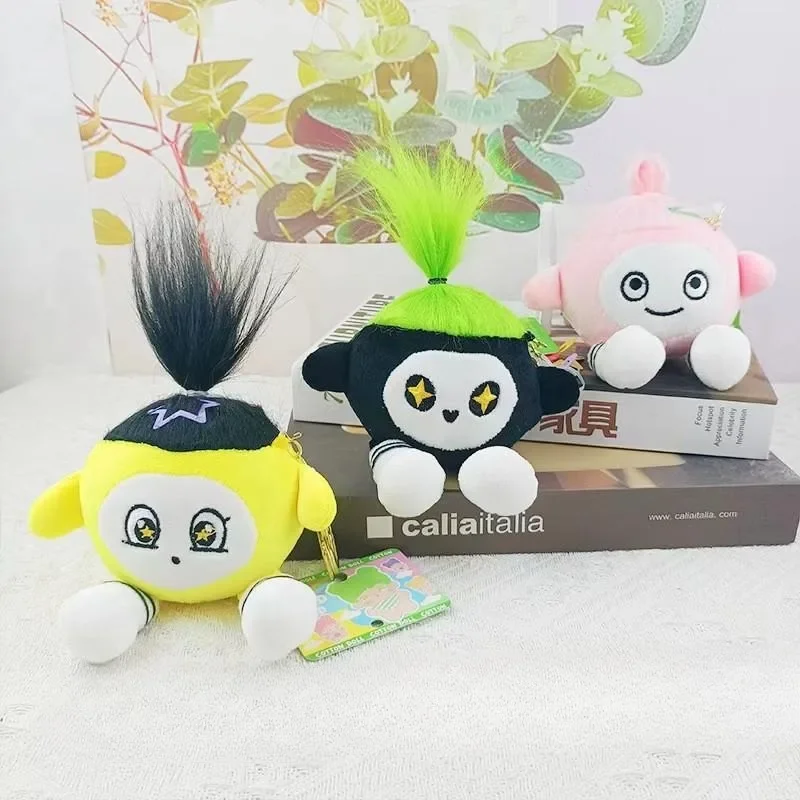 Eggy Party Fantasy Figurines Explosive Pink Black Yellow Plush Toy Keychain Soft Kawaii Creative Brithday Gift for Best Friend