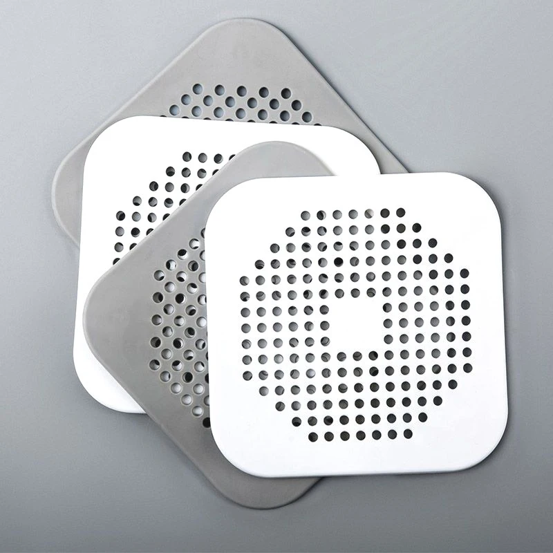 2 قطعة استنزاف ماص من السيليكون المربع للمصارف والمطابخ والحمامات والدش لمنع الأحواض من انسداد الصرف