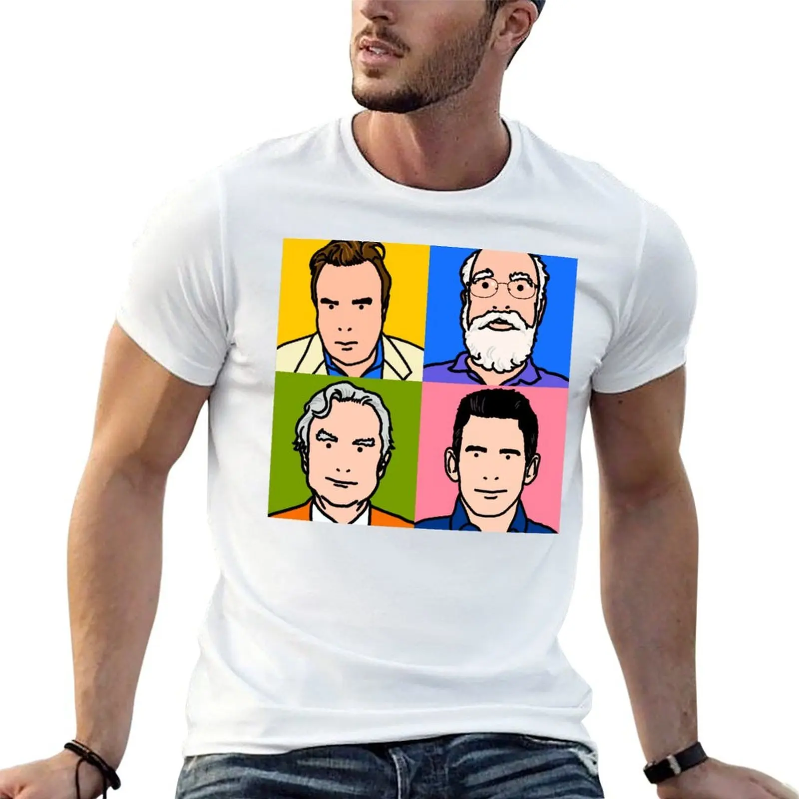 أربعة فرسان 2013 - Hitchens، Dennett، Dawkins & Harris تي شيرت أنيمي التي شيرت تي شيرت رجل عادي تي شيرت