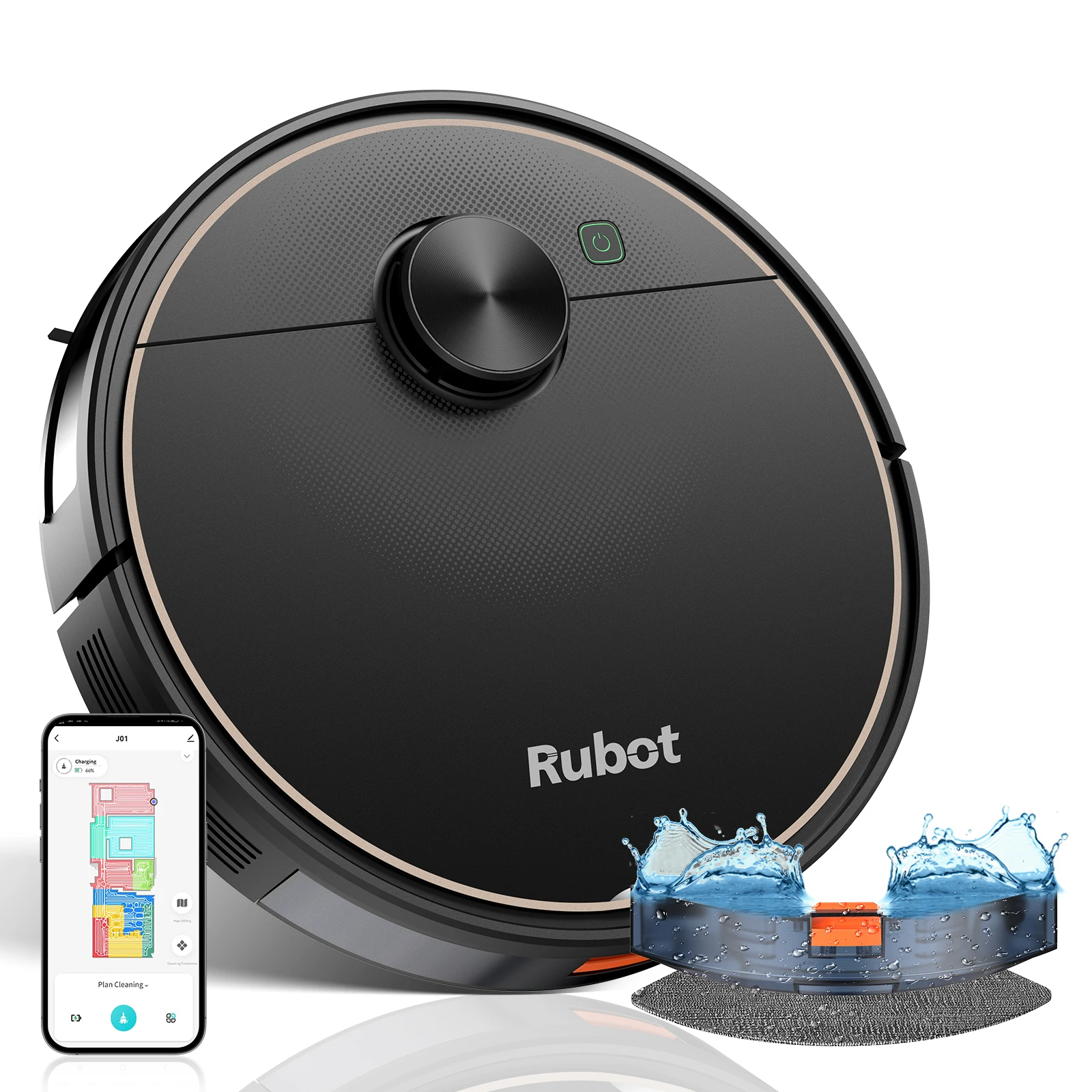Chuboor Robot Vacuum Cleaner 4800Pa and Mop Robot, LiDAR Navigation, Vacuum Cleaner Robot with App 150 Minutes Running Time