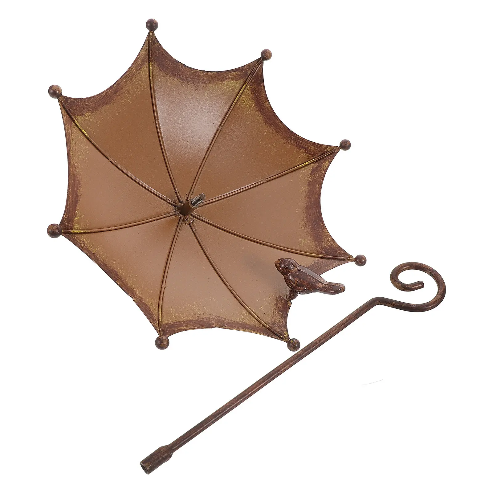 

Подвесная кормушка для птиц в форме зонта, из кованого железа, для сада, двора, улицы, с поддоном, для купания диких птиц