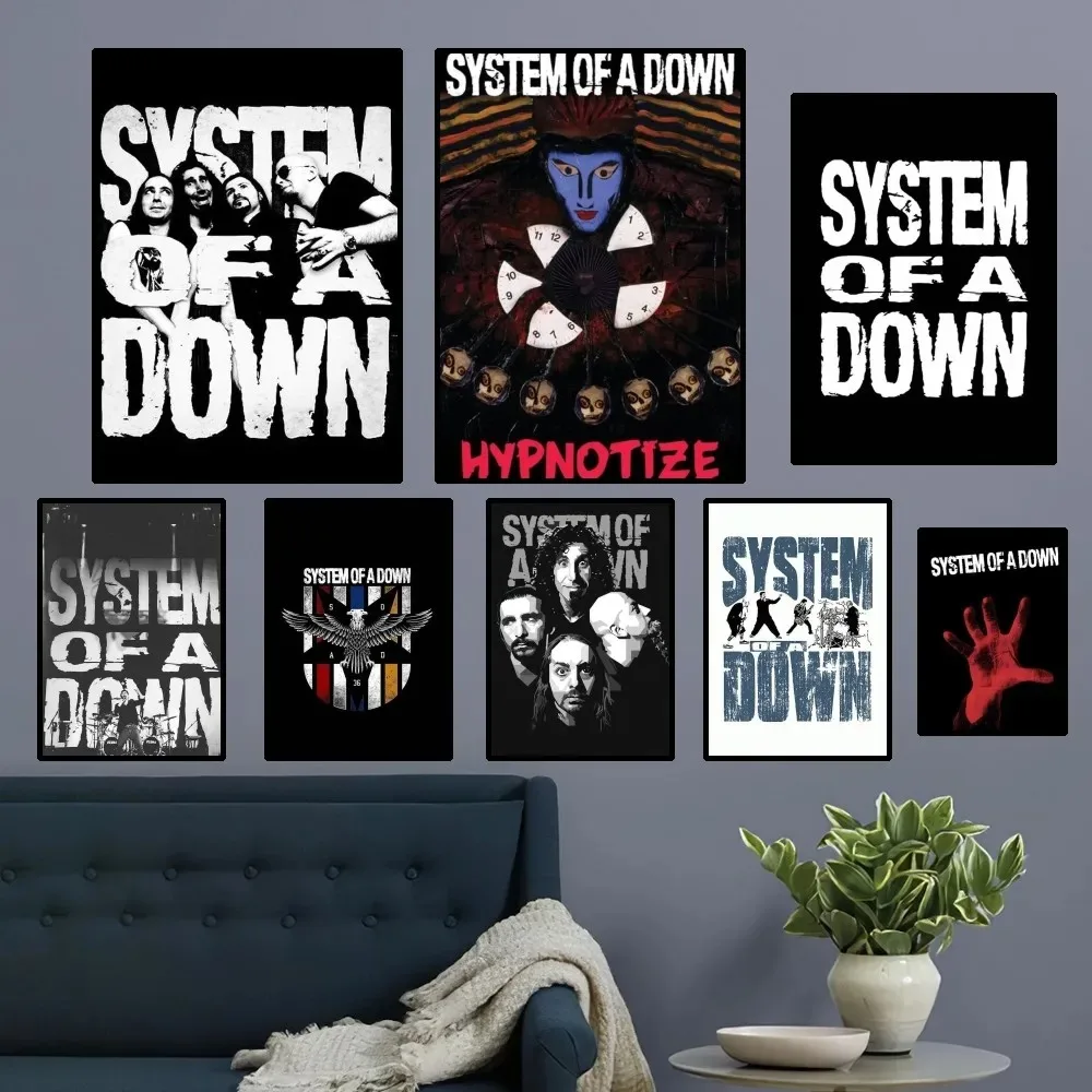 System of a Down Band Poster Home Room Decor Livingroom Bedroom Aesthetic Art Wall Painting