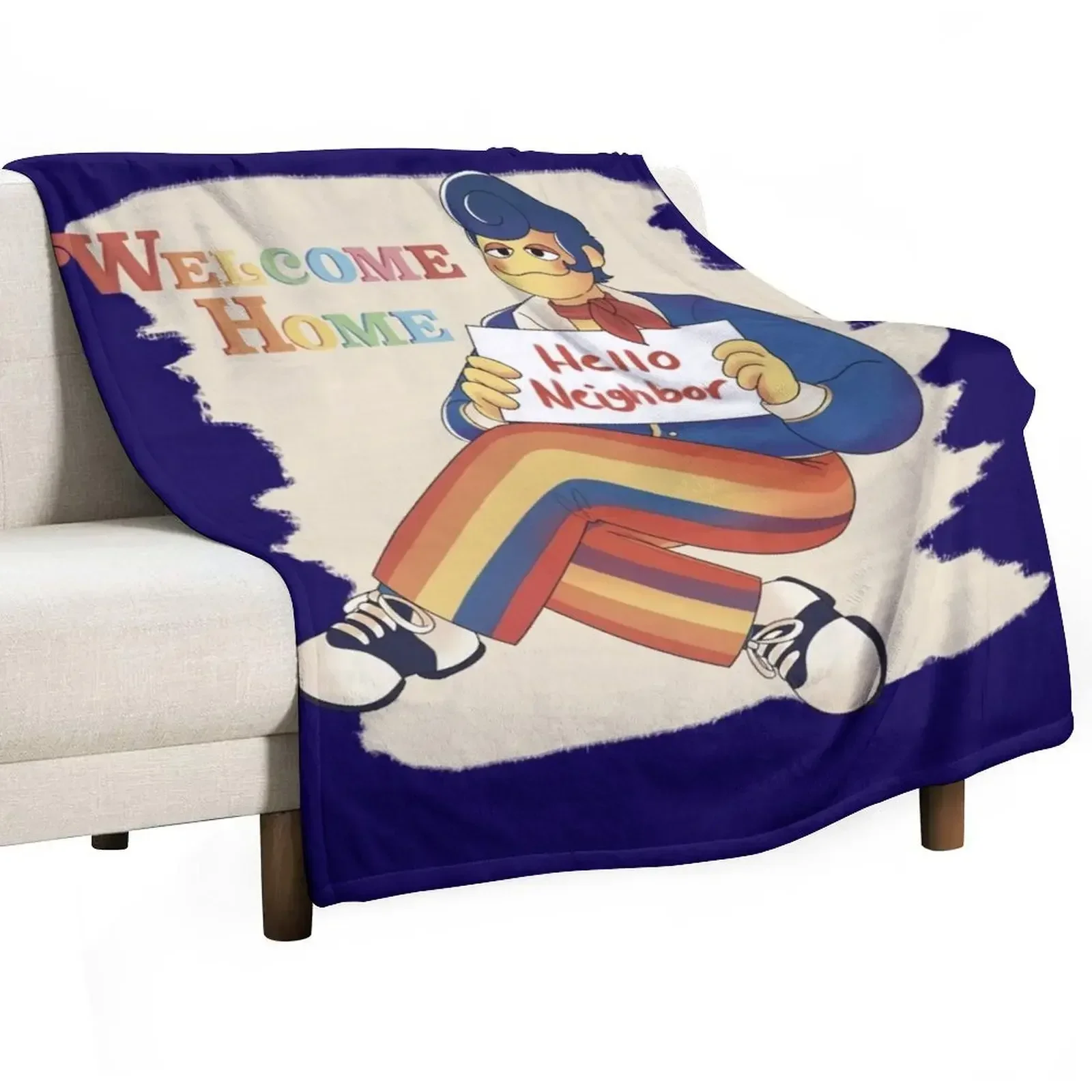 Welcome Home Wally Darling Art Throw Blanket Blankets For Sofas for babies Blankets