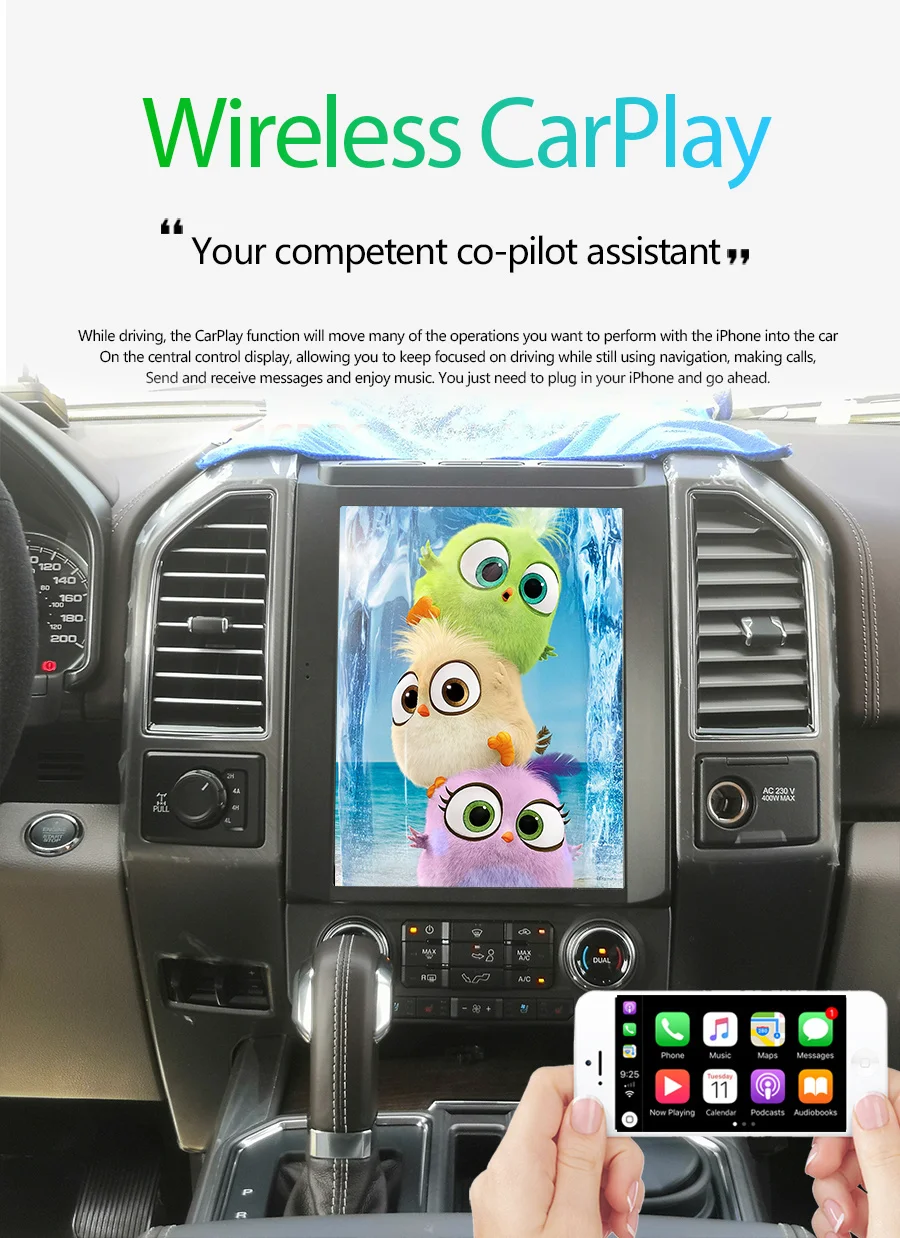 2025 جديد لفورد F150 2016-2021 مشغل وسائط متعددة أندرويد اللاسلكية CarPlay السيارات راديو السيارة شاشة تعمل باللمس الملاحة رئيس وحدة #3