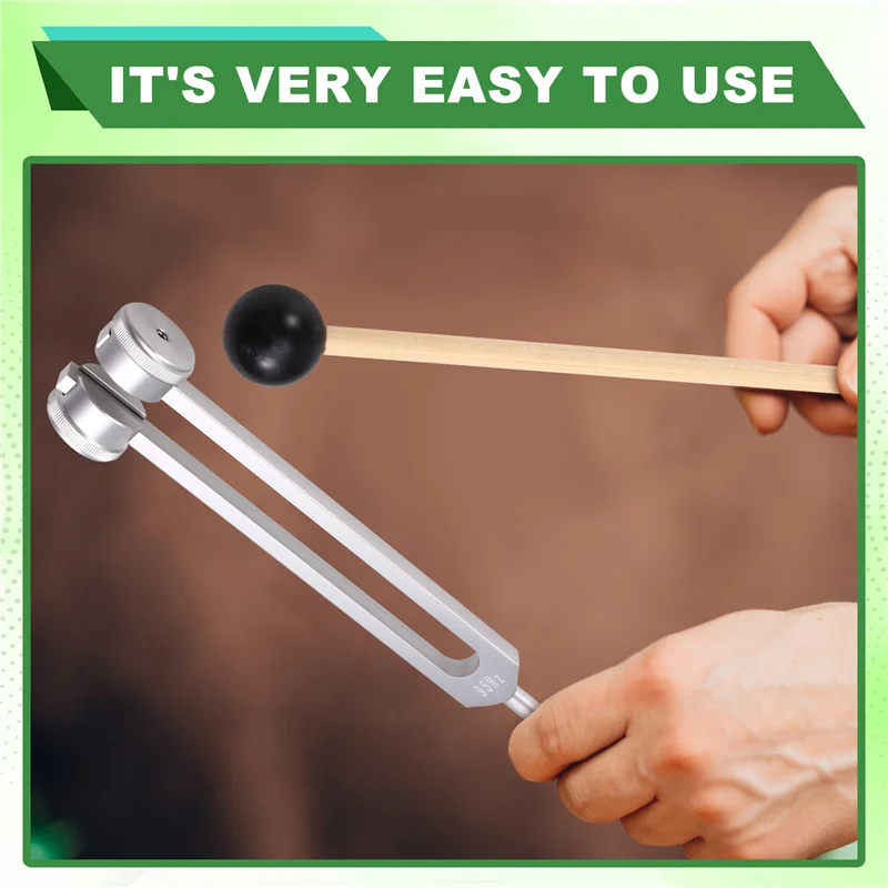 

EMECE-Professional 95 Hz Tuning Fork With Silicone Holder And Hammer For Yoga And Sound Healing
