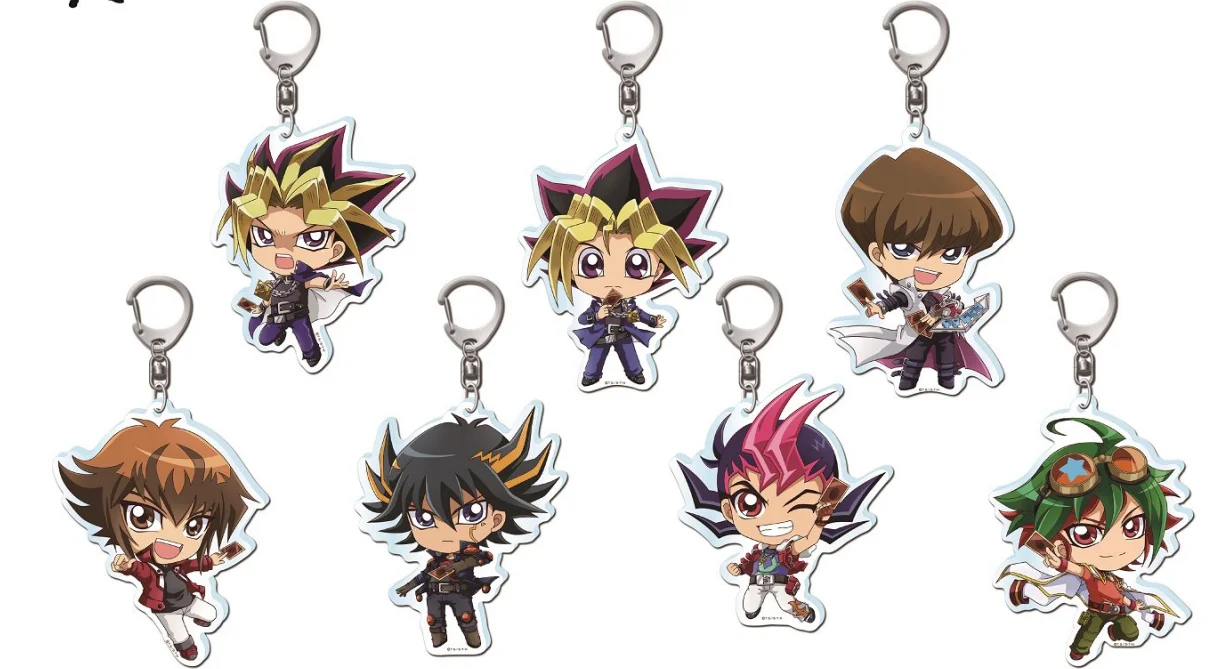 Game Yu-Gi-Oh! Keychain Anime Yu Gi Oh YuGiOh Yuya Sakaki Yugi Muto Yuma Tsukumo ATEM Kaiba Seto Fudo Yusei Keyring Pendant Gift