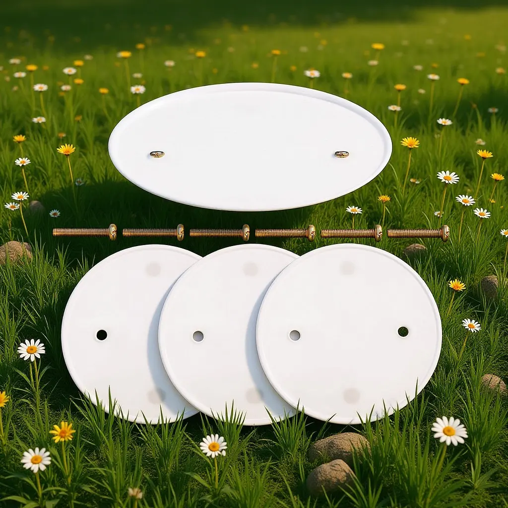 4Pcs Round Ceiling Blank Plates Hole Covers Flat Electrical Box Caps Wall Plate Cover Ceiling Plate Electrical Covers