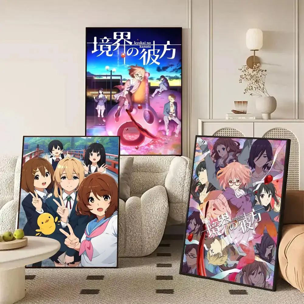Anime Beyond The Boundary Poster HD Wall Art Decal Self-Adhesive Aesthetic Decor For Home Living Bedroom Bar Aesthetic