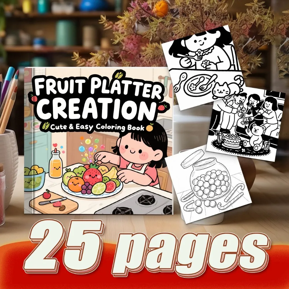Coloring Book Hand Painted Color DIY Graffiti Painting Book Cartoon Graffiti Series Stress Relief Creative Drawing Coloring Book