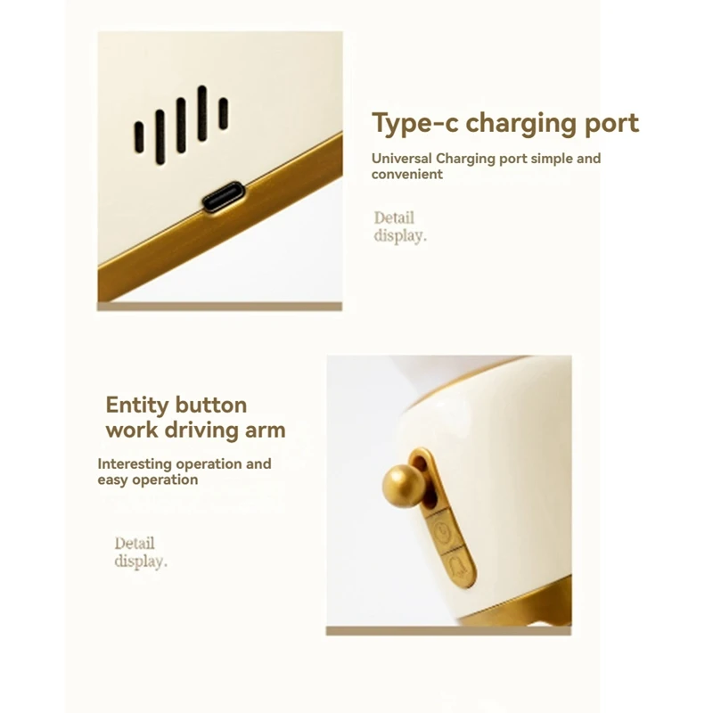 ABDJ-أضواء مصباح ليلي توست مع وظيفة التوقيت ومصباح LED يعتم لانهائي وإضاءة ليلية 1200 مللي أمبير في الساعة