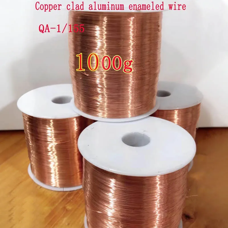 1000G/lot QA-1/155 Direct-Welded Copper-clad Aluminum Enameled Wire Polyurethane CCA Enamelled Wire 0.5-1.20 Enamelled CCA Wire
