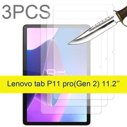 3PCS for Lenovo Tab P11 Pro Gen 2 11.2' 2022 Tempered Glass Screen Protector Protective TB132FU TB138FU 138FC Tablet Film