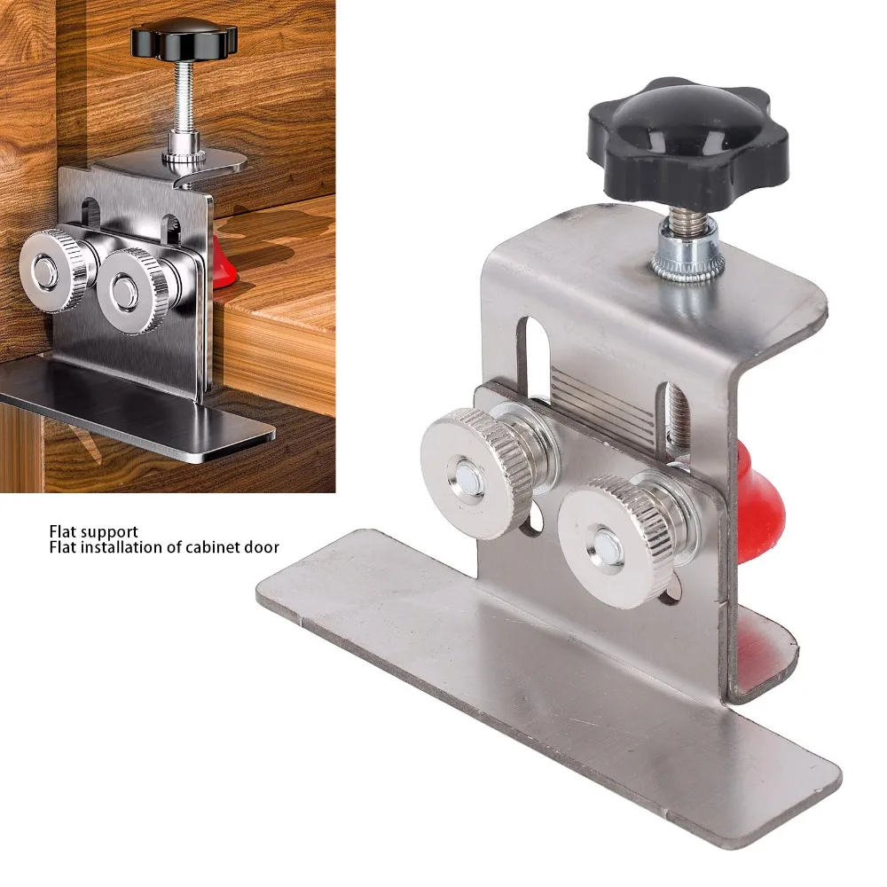 Stainless Steel Cabinet Door Positioner Heavy-Duty 0-36mm Mounting Positioner Tool Quick-Install Cabinet Door Locator