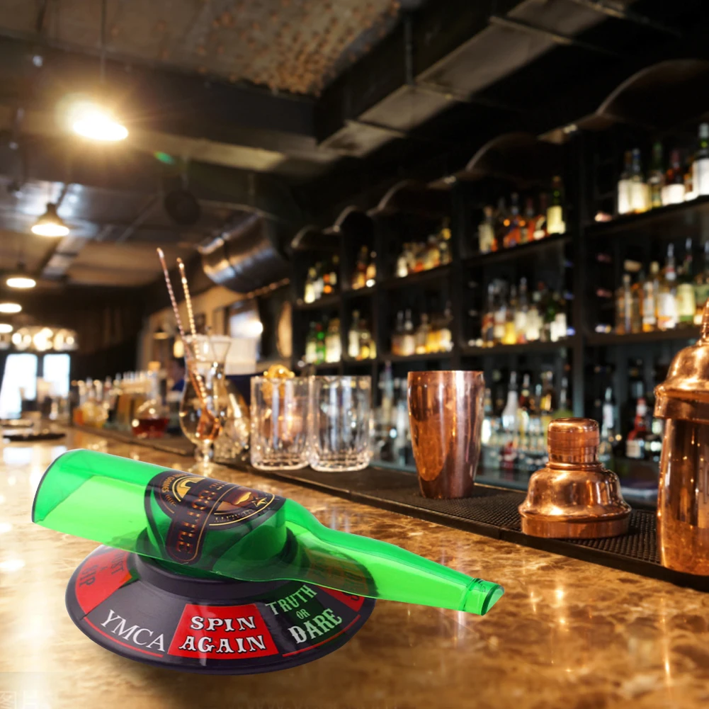 

Beer Bottle Drinking Game Novelty Drinking Funny Board Game Turntable Spin Wine Bottle for Night Club Bar