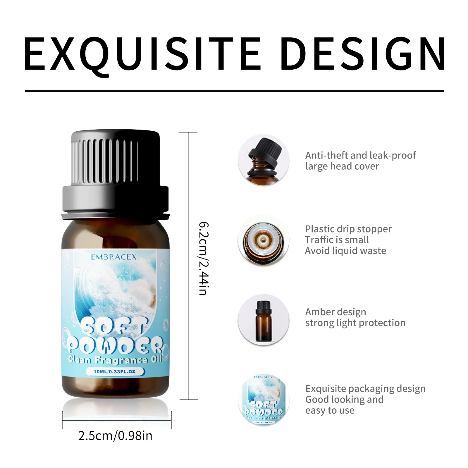 10ml Soft Powder Essential Oil Vanilla Violet Rose Scent Candle Making Room Diffuser/Humidifier Gift Clean Fragrance Oil - view 4
