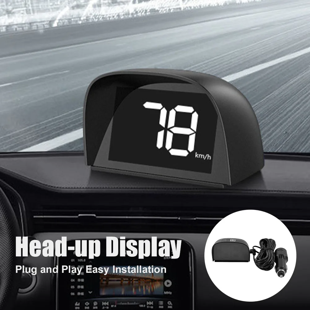 2024 New Upgrade Car GPS HUD 5V USB Head Up Display Digital Speedometer Cigarette Lighter Plug&Play Large Font KMH/MPH Tools