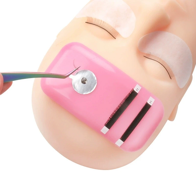 1 pièce de coussinets en silicone pour extensions de cils, rectangulaires, réutilisables, autocollants de positionnement souples, palette transparente pour greffe de cils