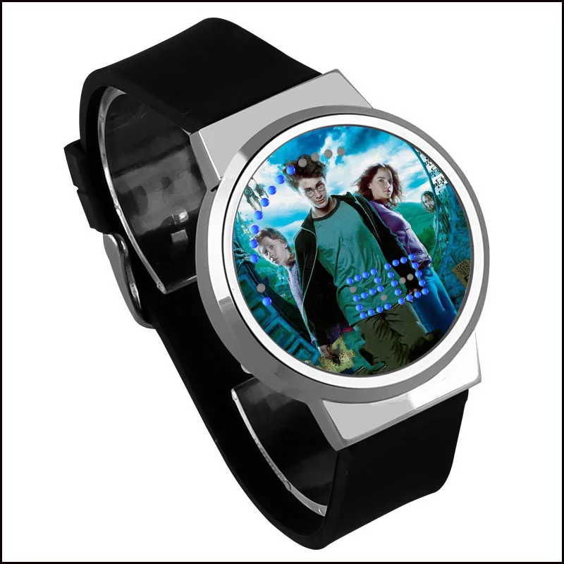 Harriese Magician Boy Watch Potter Magic Wand Deathly Hallows Gryffindor Waterproof Touch LED Watch TV Peripheral Children Gift