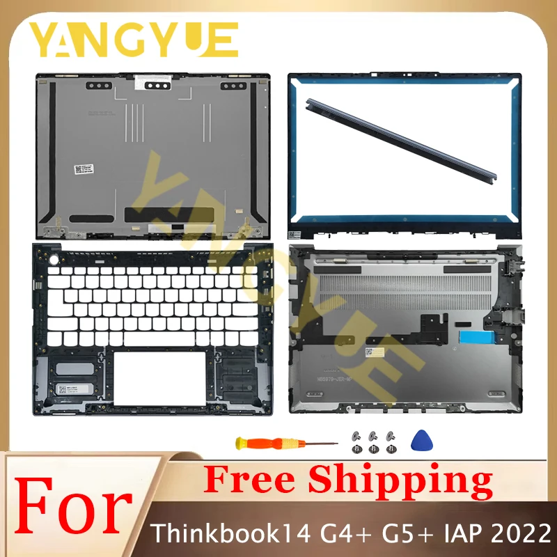Laptop Case For Thinkbook 14 G4+ 14 G5+ ARA IAP IRH 2022 LCD Back Cover Front Bezel Palmrest Bottom Case HingeCover US Keyboard