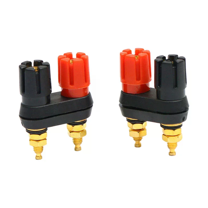 Speaker Banana Plug Terminal Connector Banana Socket Dual Female Banana Plug For Speaker Amplifier Dual 2-Way Banana Plug Jack
