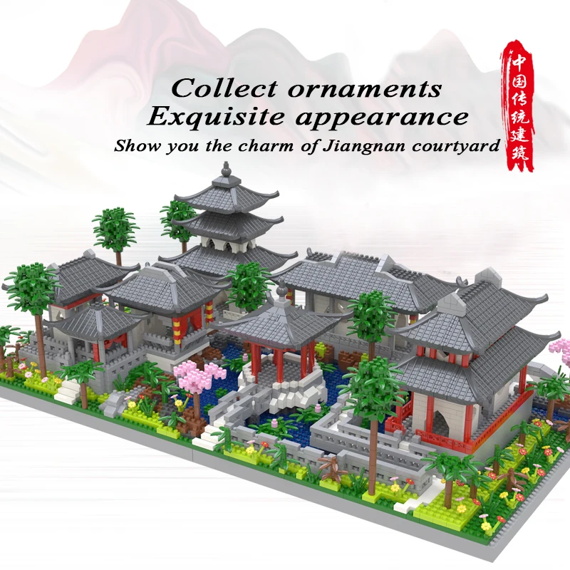 Difficult adult building blocks for children gift Suzhou Garden 3-in-1 classic building puzzle assembly model 3888+Pcs