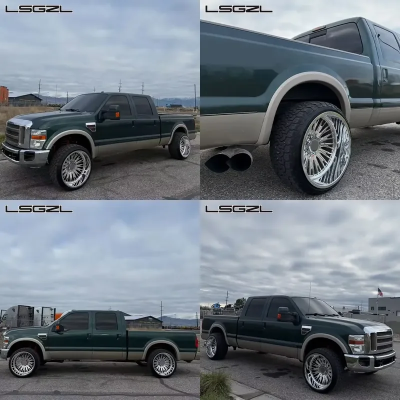 i Deep Dish Wheel LSGZL Custom Polished 6x139.7 6x5.5 8x6.5 8x180 8x170 Forged Wheels 20 22 24 Inch Truck Wheels for 3500