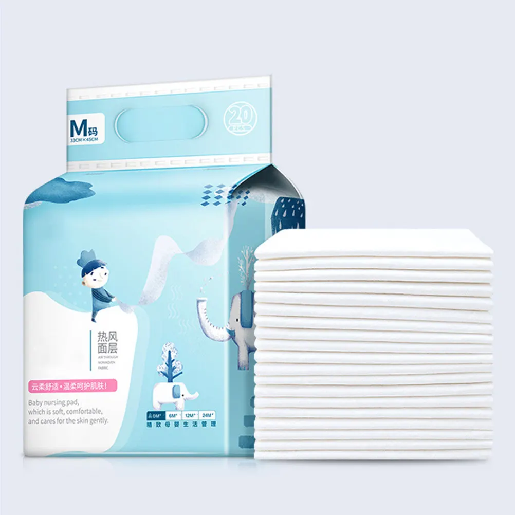 20Pcs Disposable Baby Diaper Changing Pad Liners Waterproof Soft Diaper Changing Pads for Crib Stroller Use