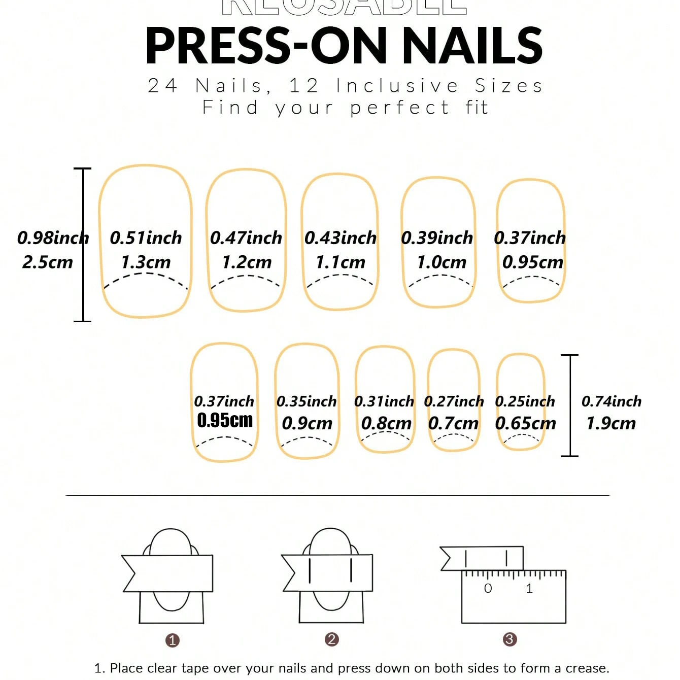 24개 핑크 레오파드 프린트 보우 풀커버 네일 팁 세트, 네일 파일 1개, 네일 글루 스티커 1개 포함