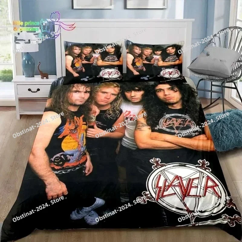 Slayer Heavy Metal Band Bedding S et Single Twin Full Queen King Size Bed Set Adult Kid Bedroom 3D Print Skull Bedding Gift