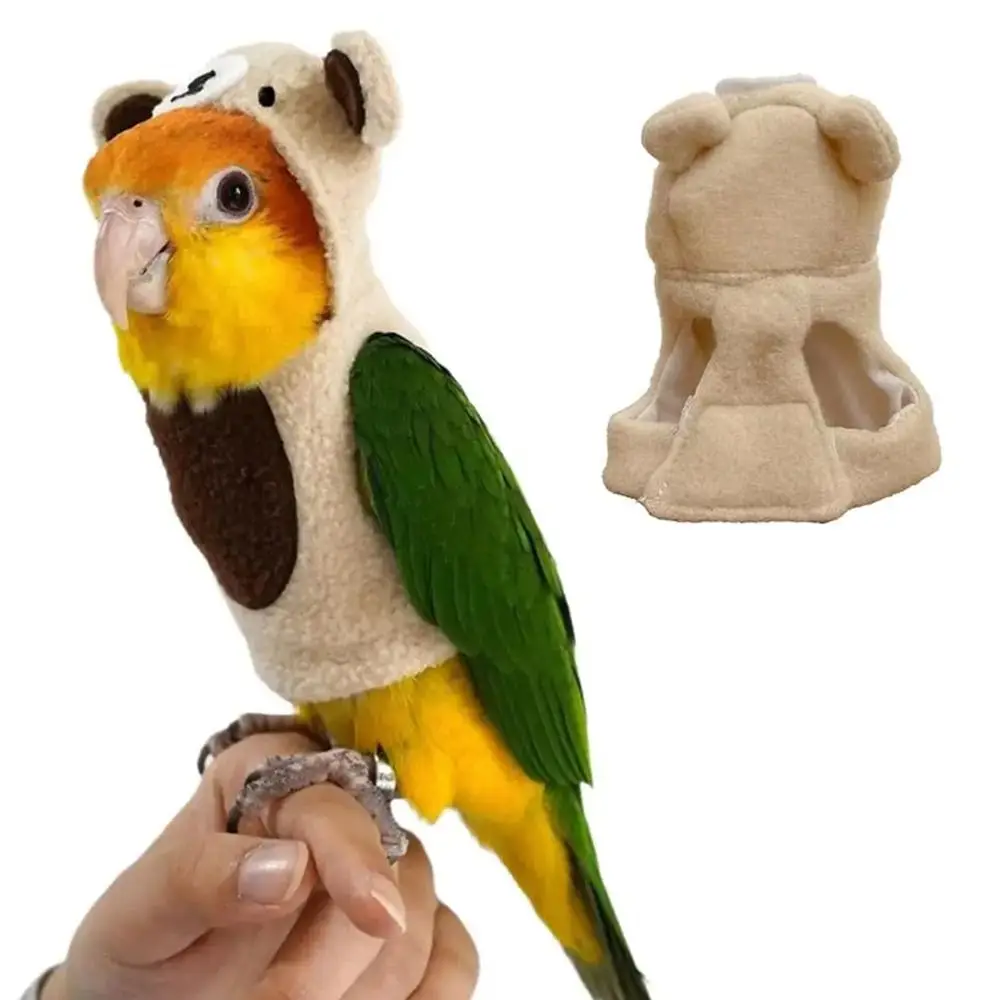 Bear Shape Cute Bird Costume Breathable Multi-Purpose Birds Cloth Comfortable To Wear Warm Parrot Cosplay Prop Photo